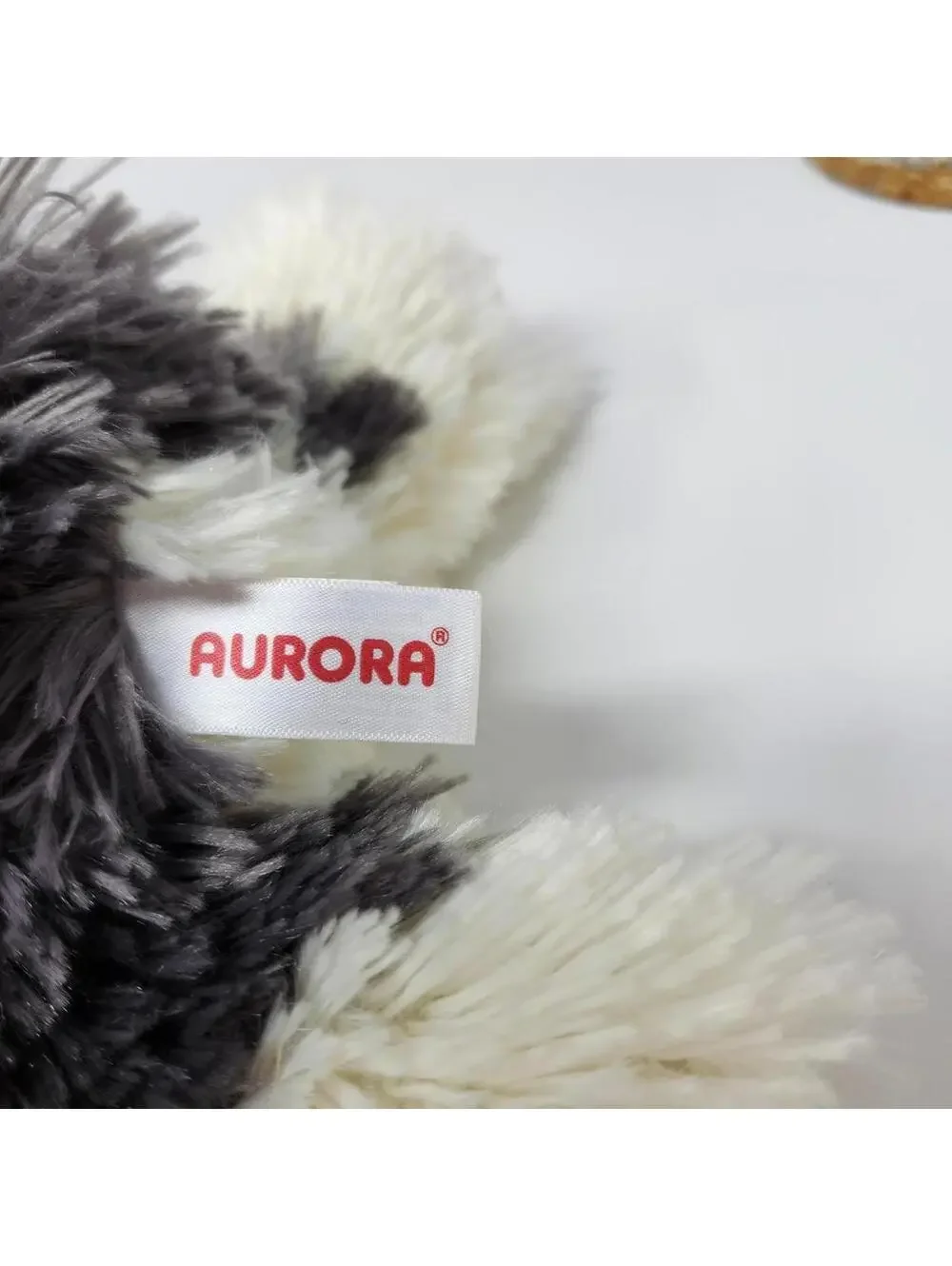 Aurora Puppy Dog Plush Stuffed Animal Gray White Floppy 11